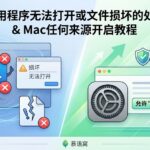 Mac应用程序无法打开或文件损坏的处理方法Mac任何来源开启教程