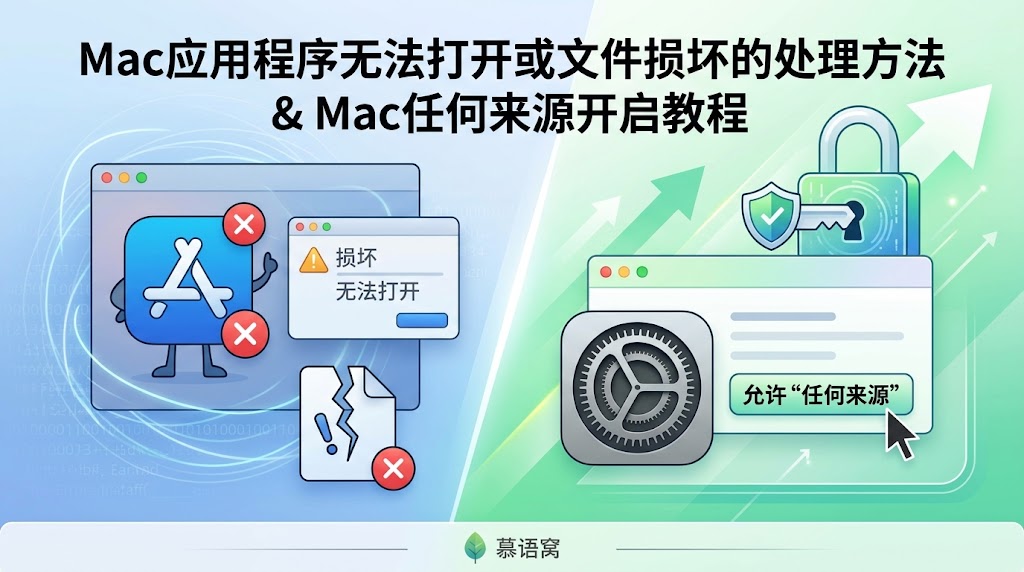 Mac应用程序无法打开或文件损坏的处理方法Mac任何来源开启教程